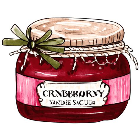 Homemade Cranberry Sauce Clipart · Creative Fabrica