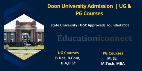 Doon University Admission 2022-23 | UG & PG Courses, Last Date