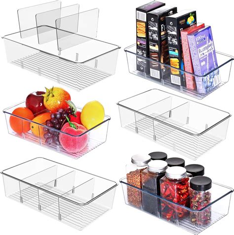 Amazon Set Of 6 Snack Organizer For Pantry Food Organization And