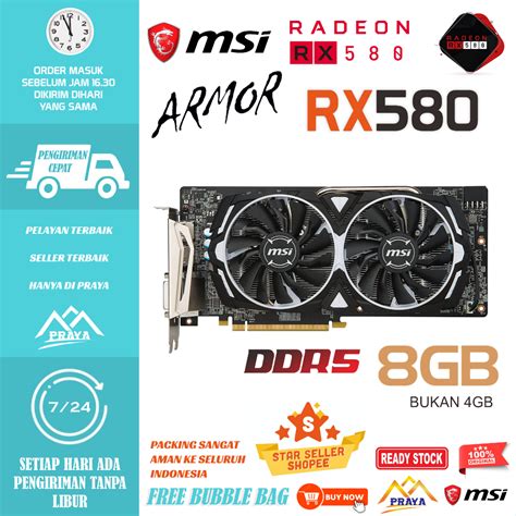 Jual Graphic Card Vga Radeon Rx580 Rx 580 Msi Xfx Sapphire Asrock