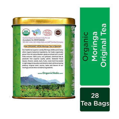 Buy Moringa Tea, Pure herbal Moringa Tea Bags - Organicveda.sg