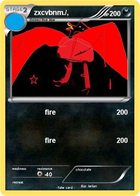 pokemon zxcvbnm fire  pokemon card