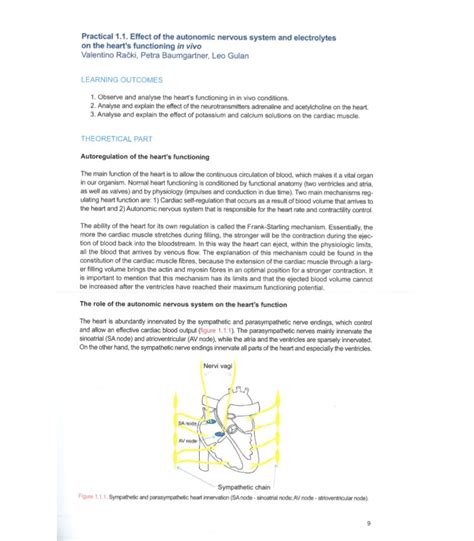 Practicals Of Physiology And Pathophysiology II Medri Uniri