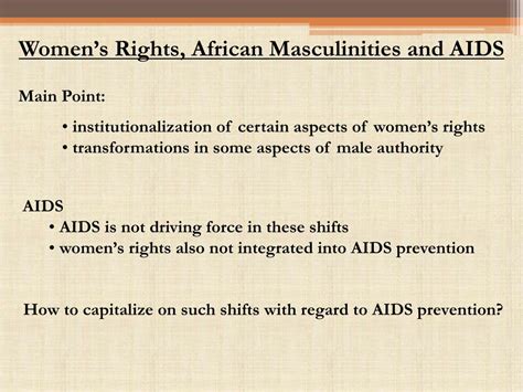 Ppt Masculinity Intimate Relationships And Aids Prevention In Uganda