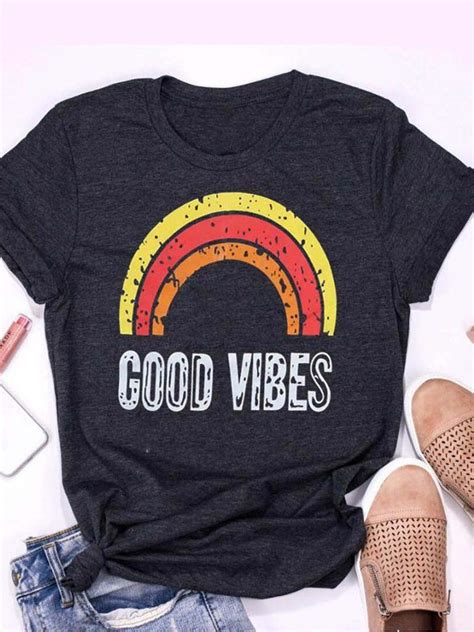 Good Vibes Rainbow T Shirt | Pilihax