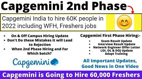 Good News Capgemini Hiring 60 000 Freshers When 2nd Phase Hiring 2022