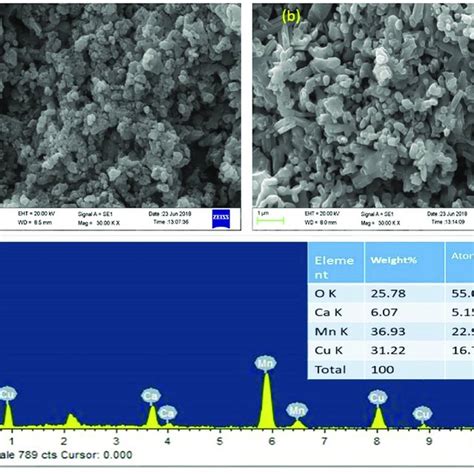 A Sem Micrographs Of Calcined At 600 °c For 6 H B Sem Micrographs Download Scientific