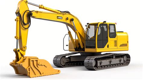 A Excavator Isolated On White Background Excavator Excavator Image