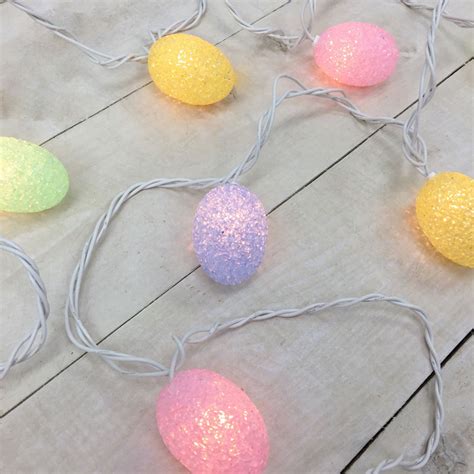 Pastel Colored Easter Egg String Lights 10 Lights