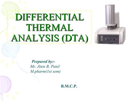 Differential Thermal Analysis Dta Ppt Ppt