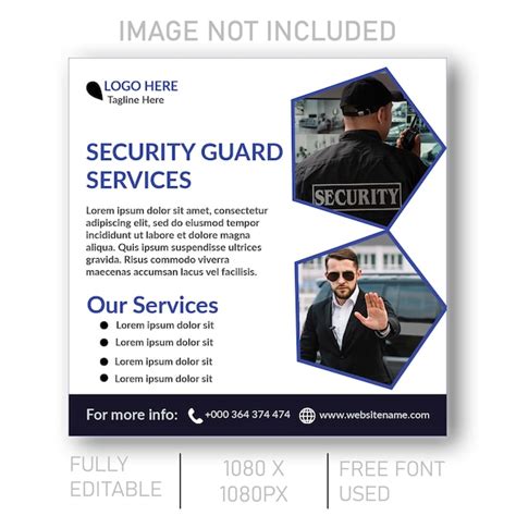 Security Guard Poster PSD 8 000 High Quality Free PSD Templates For