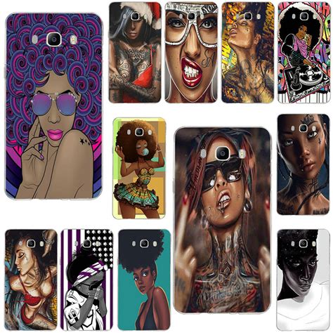 Fundas De Tel Fono De Silicona Blanda Para Chicas Afro Arte Para