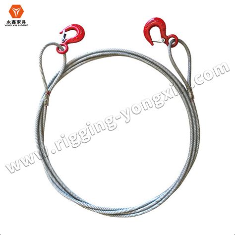 Wire Rope Sling With Loop Or Hook Each End China Wire Rope Sling And