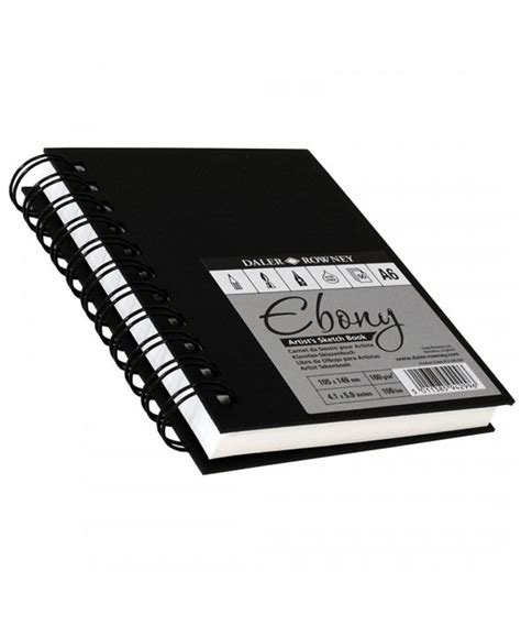 Daler Rowney Ebony Hard Back Spiral Sketchbook In Artist Quality