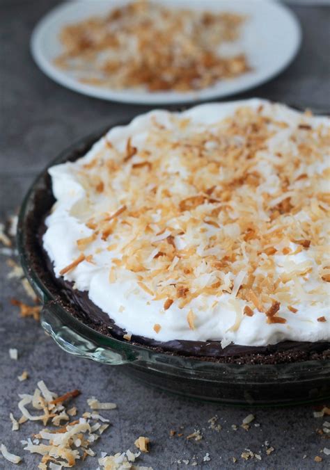 Pumpkin Coconut Cream Pie With Chocolate Ganache And Chocolate Graham