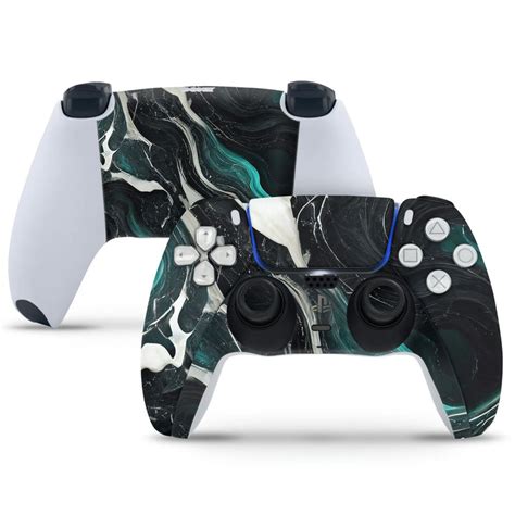 PlayStation 5 Controller Skin - Blue Black White Stone Art – SkinsLegend