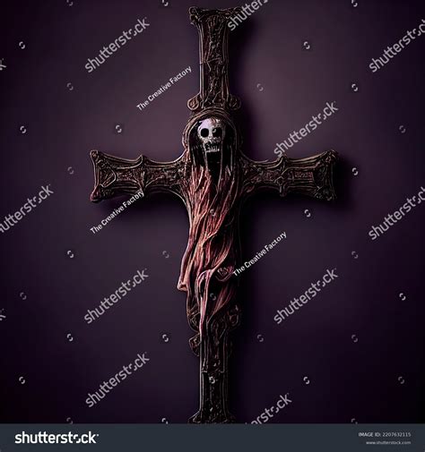 Horror Cross Image Close Scary Mood Stock Illustration 2207632115