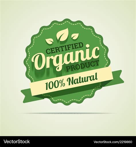 Organic Product Badge Royalty Free Vector Image