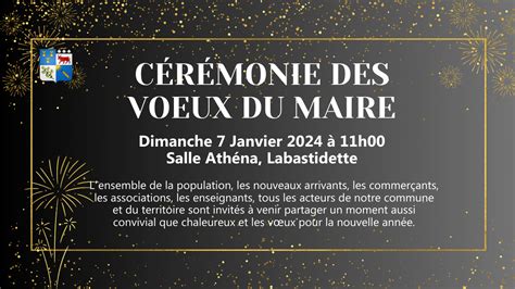 Cérémonie des voeux du Maire Commune de Labastidette