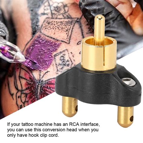 1PCS Professional RCA Interface Alloy Tattoo Machine Conversion Head