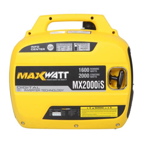 Maxwatt W Mx Is Pure Sine Wave Digital Inverter Generator