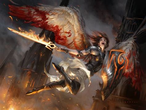 Flameblade Angel Mtg Art By Cynthia Sheppard Fantasy Artwork Dark