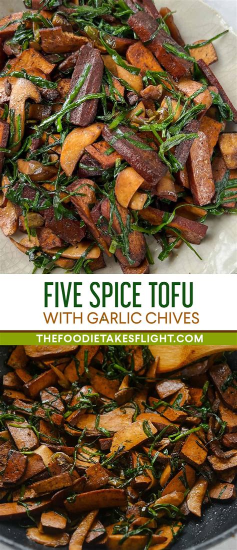 Stir Fried Five Spice Tofu With Garlic Chives The Foodie Takes Flight