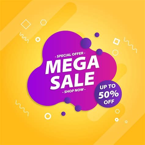 Etiqueta De Oferta Especial De Mega Venta Vector Premium