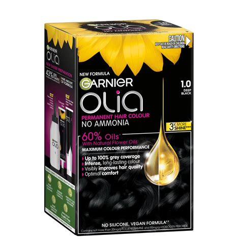 Garnier Olia Permanent Hair Colour - Deep Black | BIG W