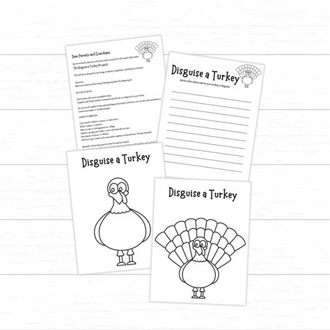 Disguise A Turkey Project Turkey In Disguise Printable Disguise A Turkey Project Printable