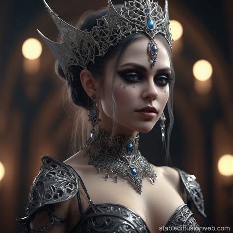 High Fantasy Gothic Female Dancer Portrait Stable Diffusion Online