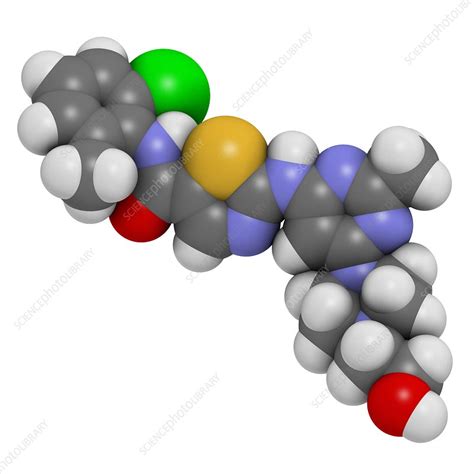 Dasatinib Cancer Drug Molecule Stock Image F Science