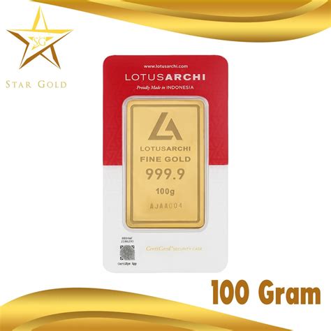 Jual Star Gold Logam Mulia Lotus Archi LM 100 Gram Shopee Indonesia