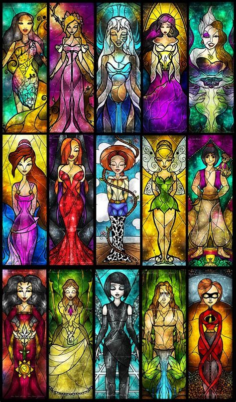 Check Out This Great Artist Mandie Manzano Disney Stained Glass Disney Art Disney Drawings