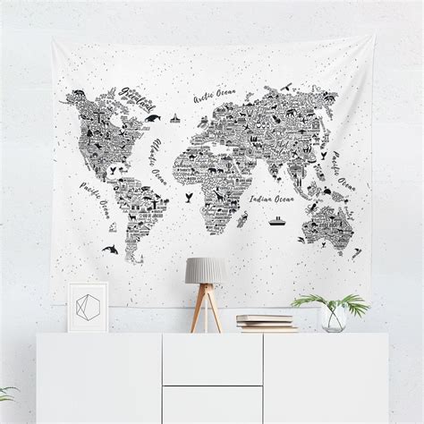 World map tapestry – Artofit