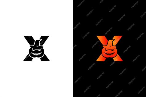 Premium Vector Halloween Letter X Logo Design Halloween Letter X Logo