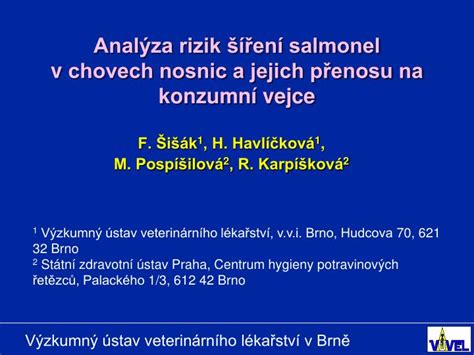 PPT Analýza rizik šíření salmonel v chovech nosnic a jejich přenosu