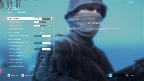 Battlefield V Open Beta Visual Settings Detailed