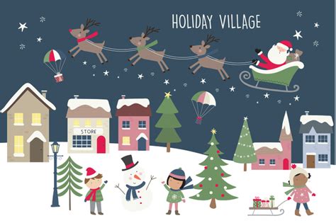 Holiday Village By Poppymoon Design TheHungryJPEG