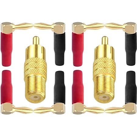 Amazon VCE 2 Pack F Type Female To RCA Male Coaxial Cable Audio