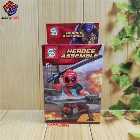 Jual Bricks Merk Sy Heroes Assemble Chinese Deadpool Sy672 1 14 Pcs Shopee Indonesia