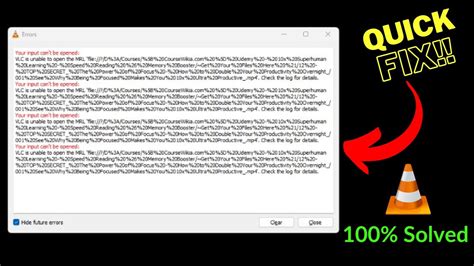Your Input Can T Be Opened How To Resolve Vlc S Mrl Opening Issue