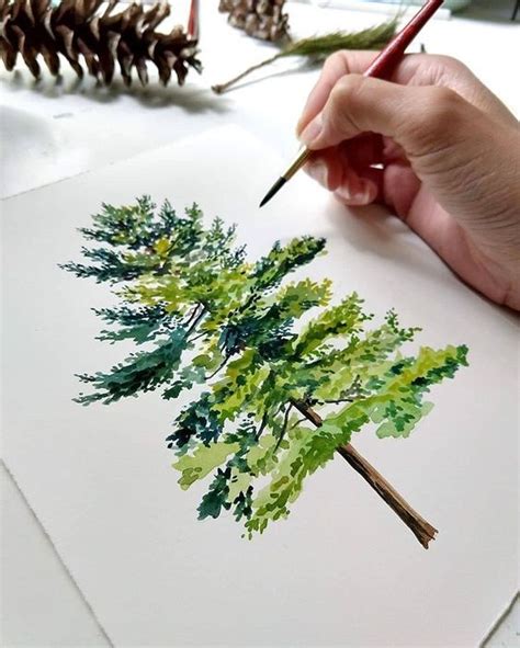 Youtube How To Paint Pine Trees