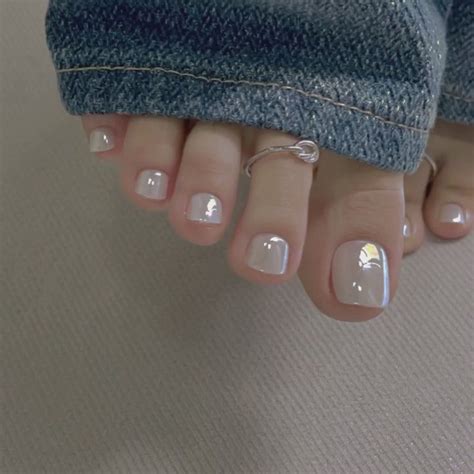 Xcoattips Toe Nail Short Glazed Toe Nails Gel Nails Stylish Nails