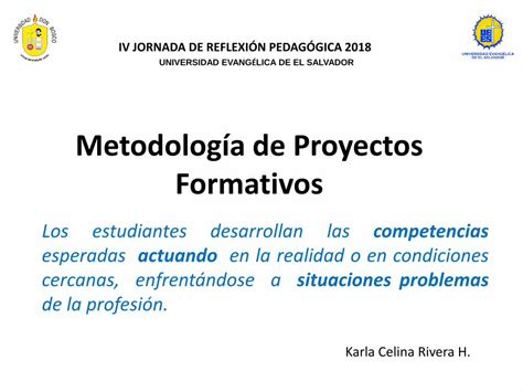 PDF Metodología de Proyectos Formativos Proyectos Noción de