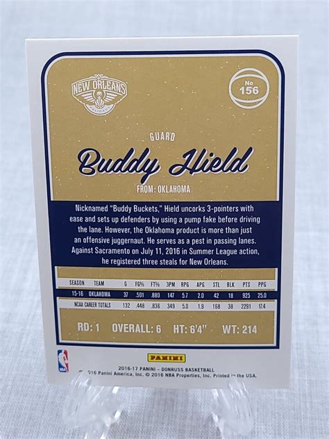 Buddy Hield Panini Donruss Rookie Rc Ebay