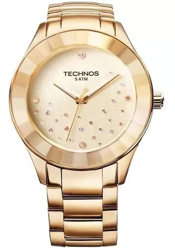 Rel Gio Technos Feminino Elegance Swarovski Llp X Cor Da Correia