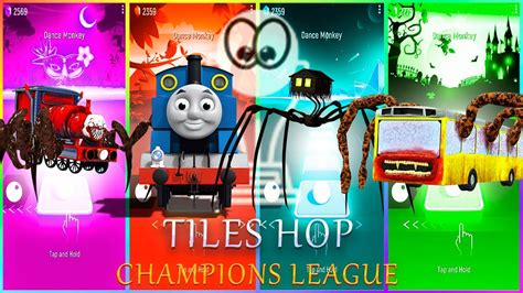 Choo Choo Charles 🆚 Thomas Train 🆚 House Head 🆚 Bus Eater Tiles Hop