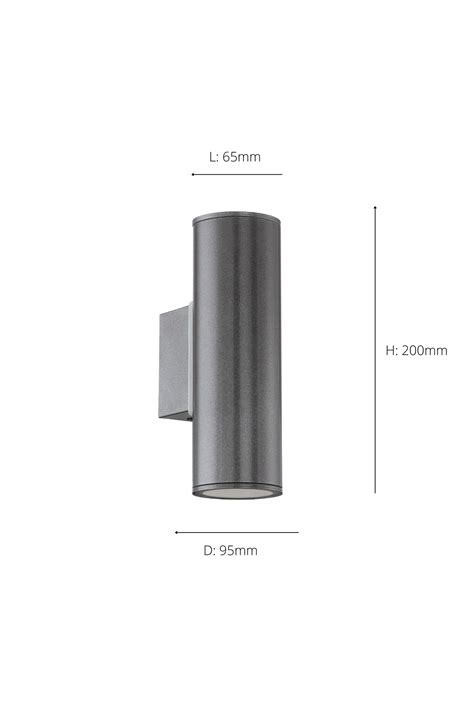 Buy Eglo Grey Riga Light Led Updown Exterior Wall Light From The Next