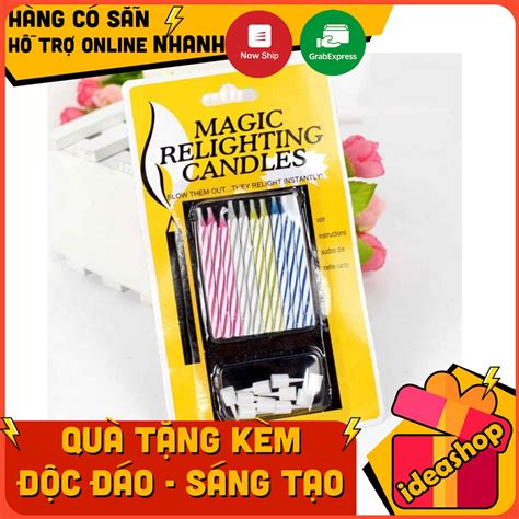 NẾN SINH NHẬT THỔI KHÔNG TẮT MAGIC RELIGHTING CANDLES TRANG TRÍ SINH